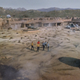 The Enterprise landing party finds the Cestus III outpost in ruins.